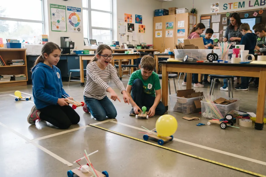 Balloon powered racer