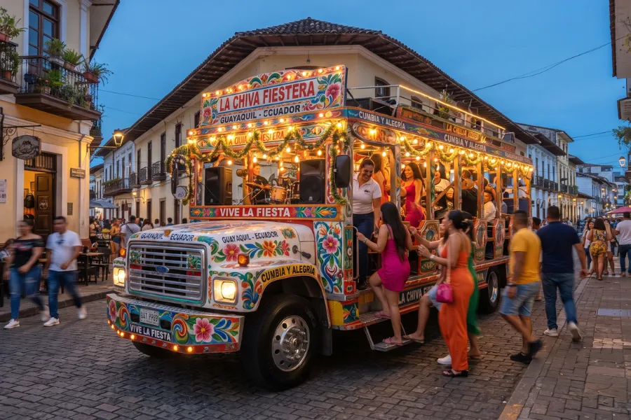 Chiva party bus Ecuador