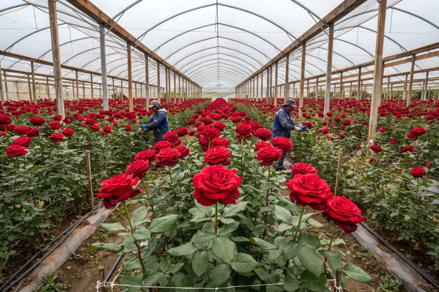 Ecuador rose farm