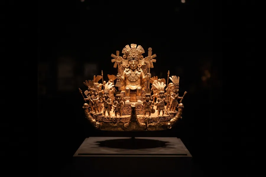 Muisca gold raft artifact