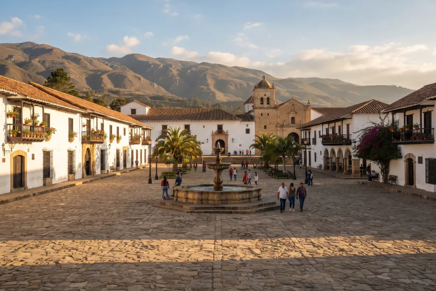 Colonial plaza New Granada