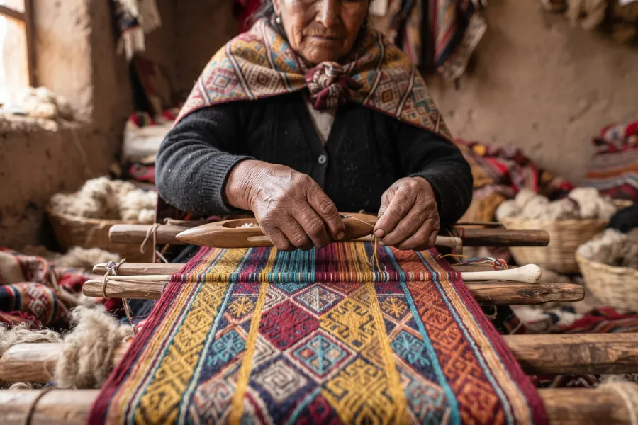 Peruvian weaving textiles