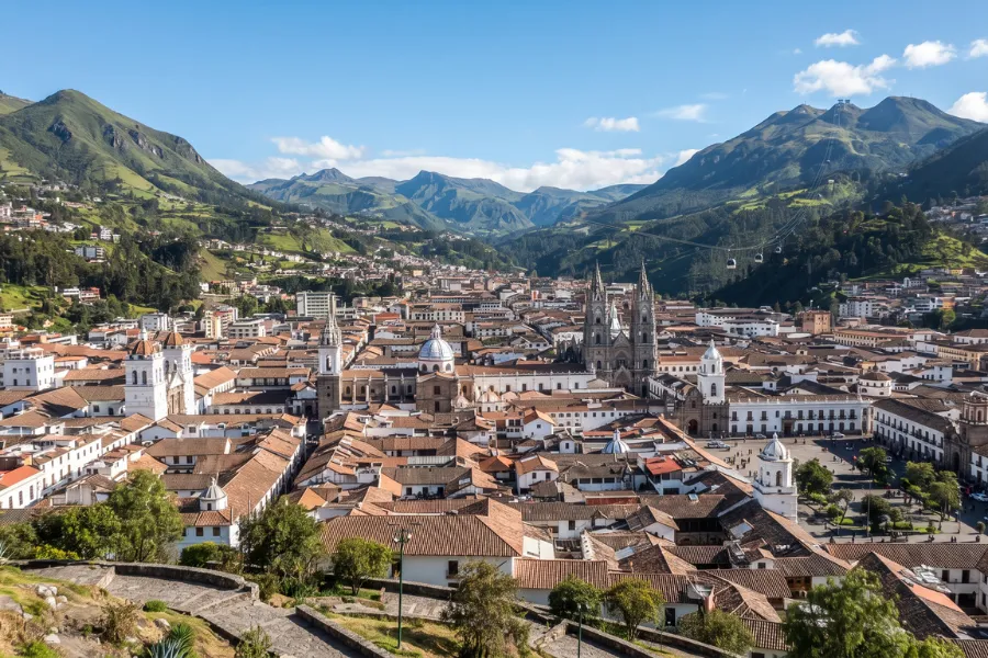 Quito city Andes mountains
