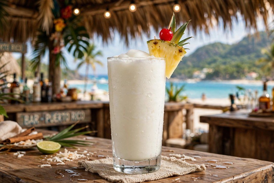 Pina colada cocktail - fun facts about Puerto Rico